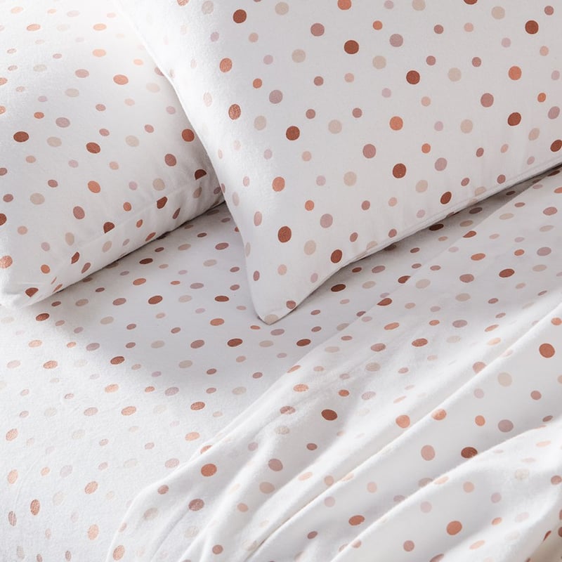 Printed Earth Spot Flannelette Sheet Set