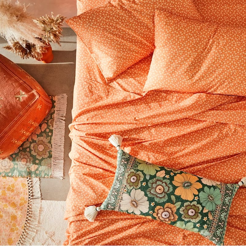 Wandering Folk Daisy Terracotta Sheet Set 