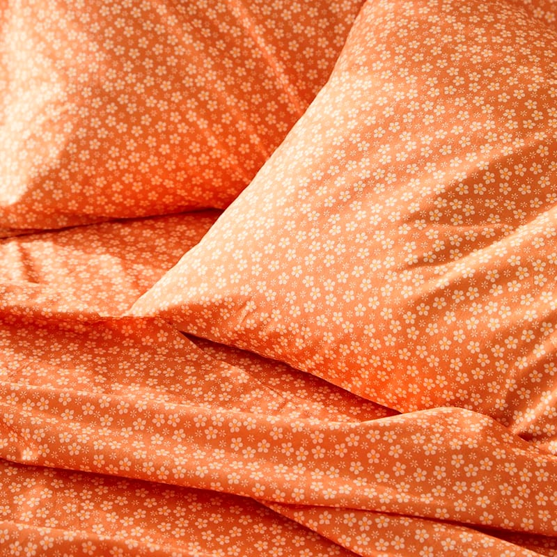 Wandering Folk Daisy Terracotta Sheet Set 