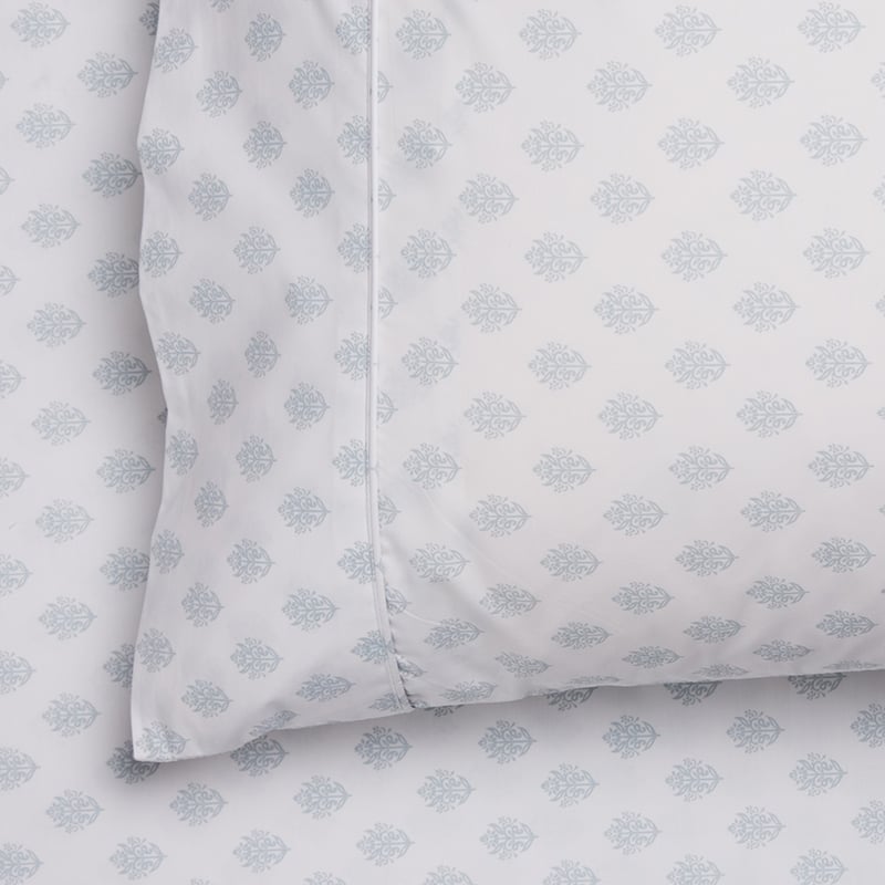300TC Fresh Cotton Damask Blue Sheet Sets