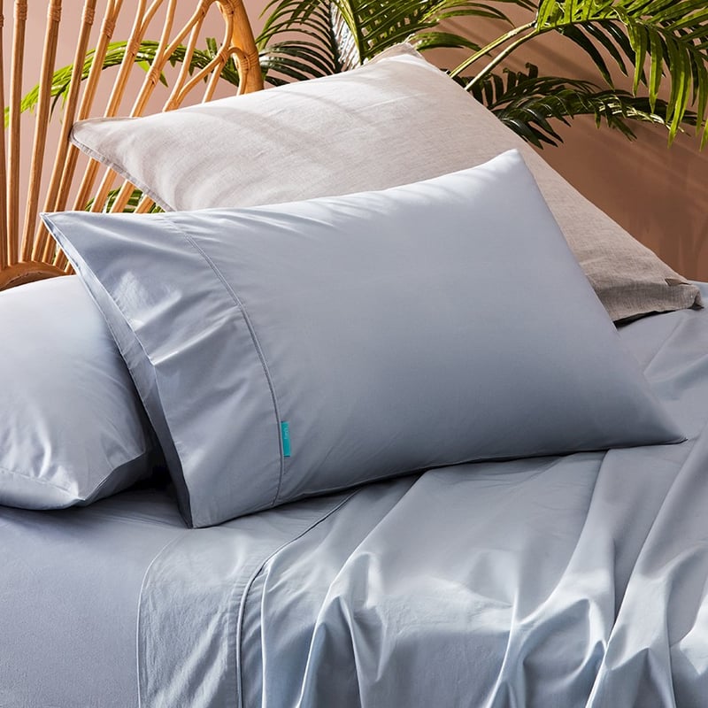 300TC Fresh Cotton Sheet Separates in Sky Grey