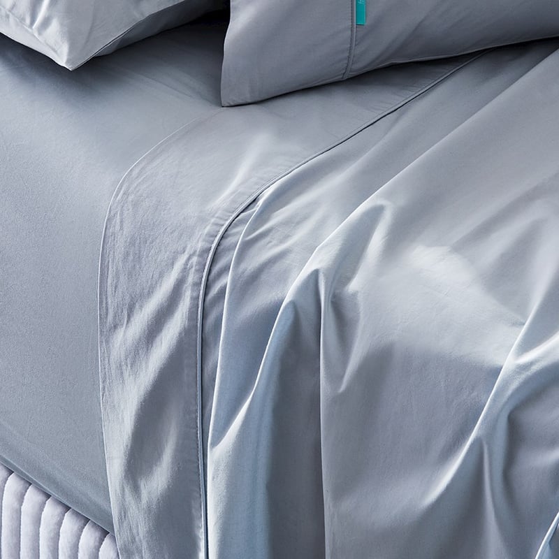 300TC Fresh Cotton Sheet Separates in Sky Grey