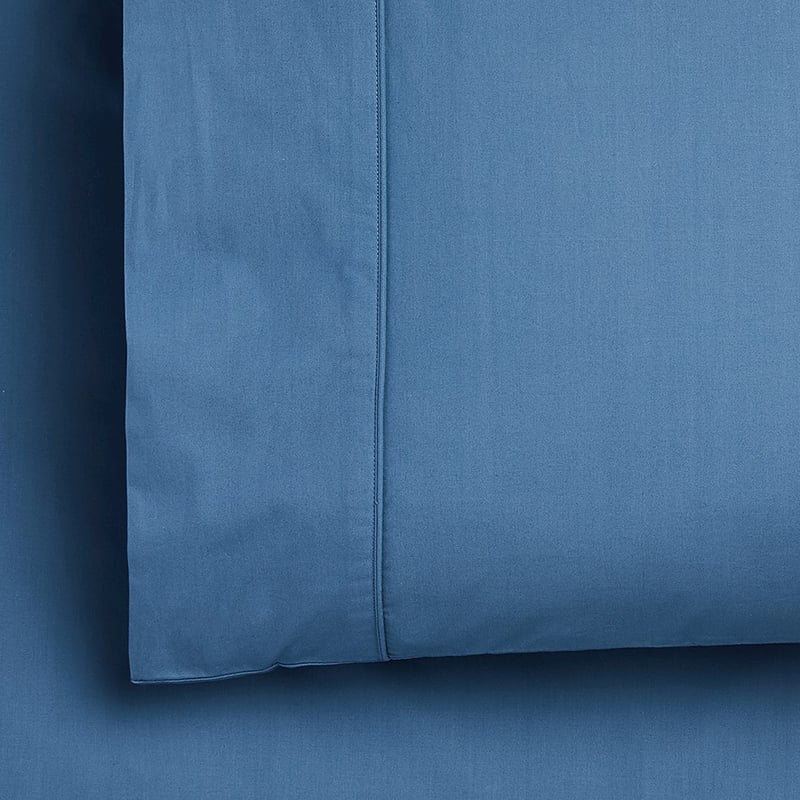 300TC Fresh Cotton Blue Steel Pillowcase