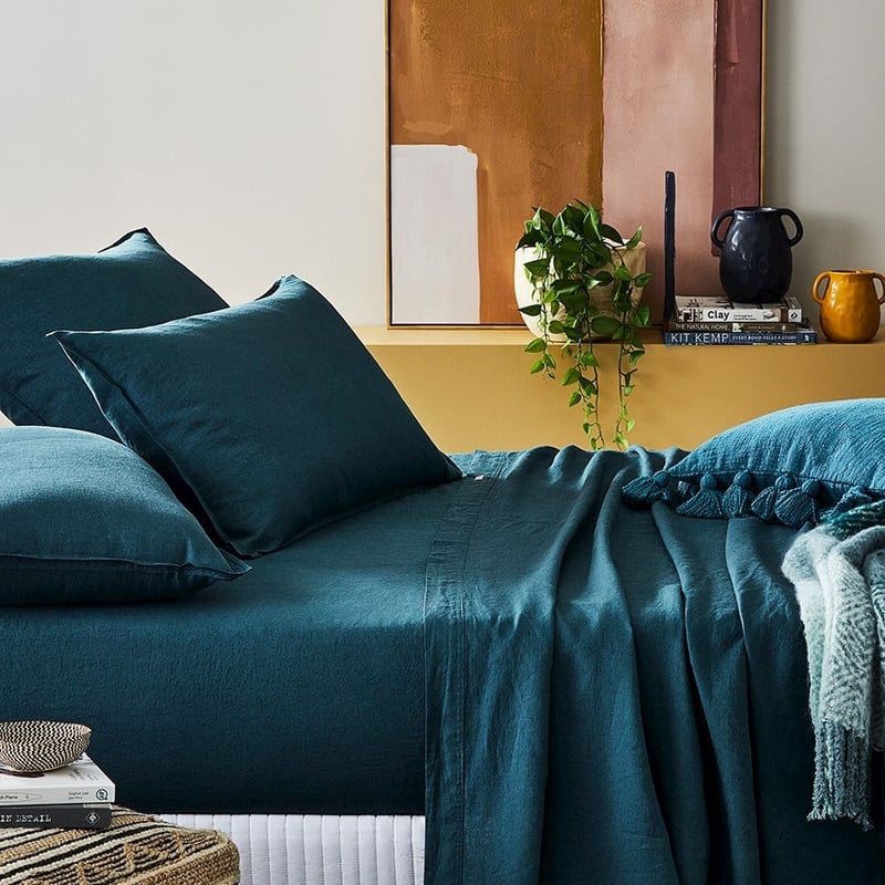 Vintage Washed Deep Teal Sheet Separates