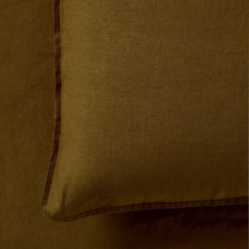 Vintage Washed Linen Olive Oil Sheet Separates