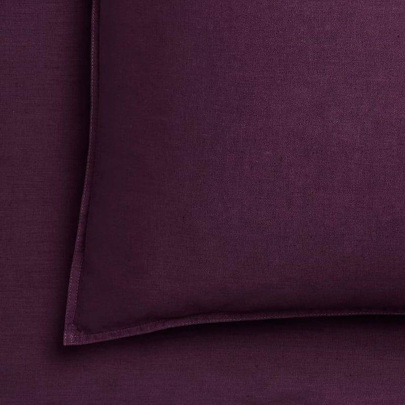 Vintage Washed Linen Sheet Separates in Wine