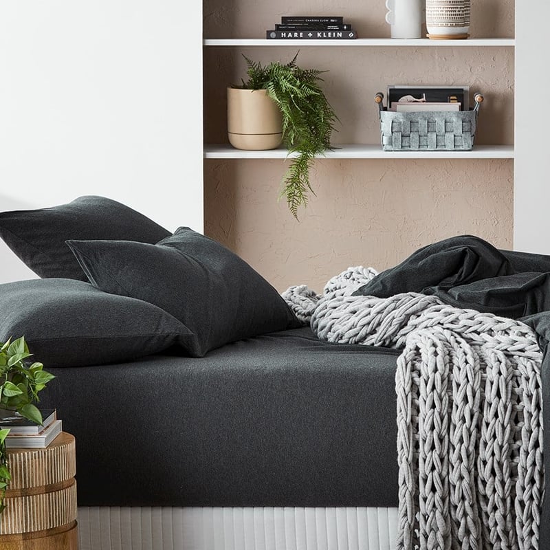 Ultra Soft Jersey Black Marble Sheet Separates