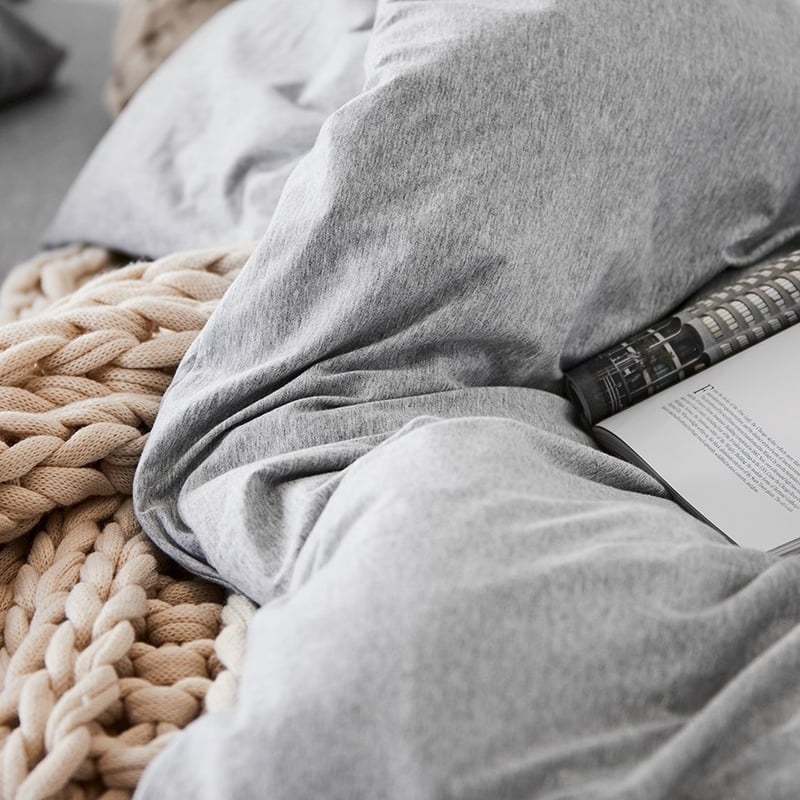 Ultra Soft Jersey Fitted Sheet Grey Marble