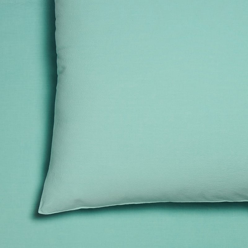 Stonewashed Cotton Sheet Separates Aqua