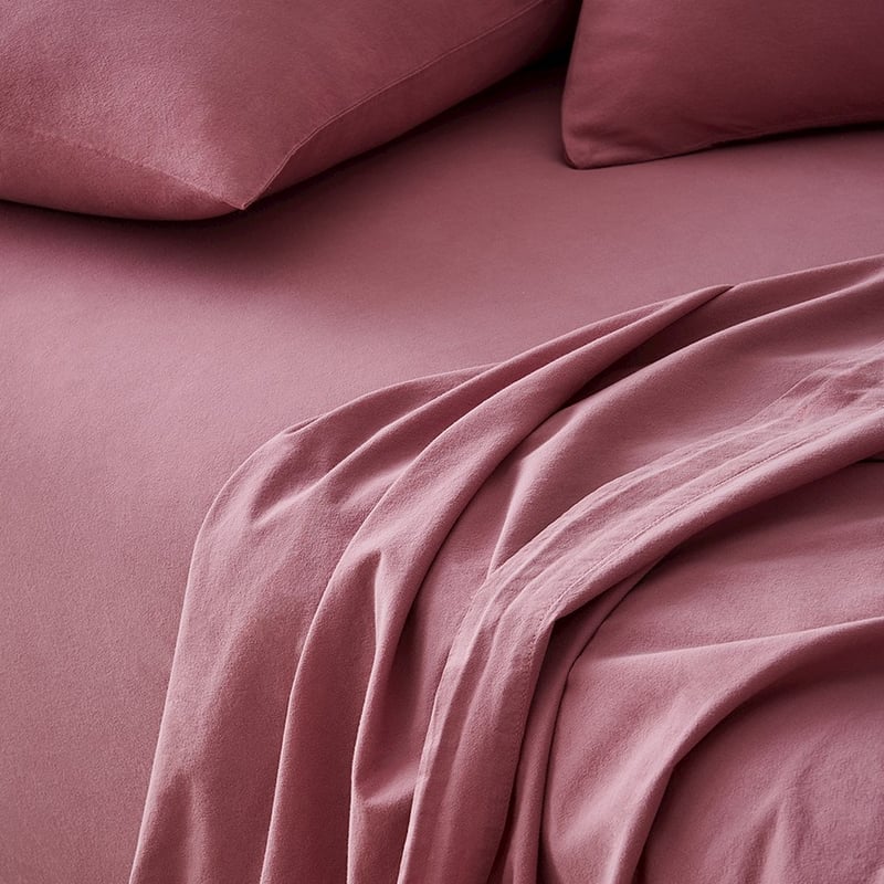 Stonewashed Cotton Berry Sheet Separates