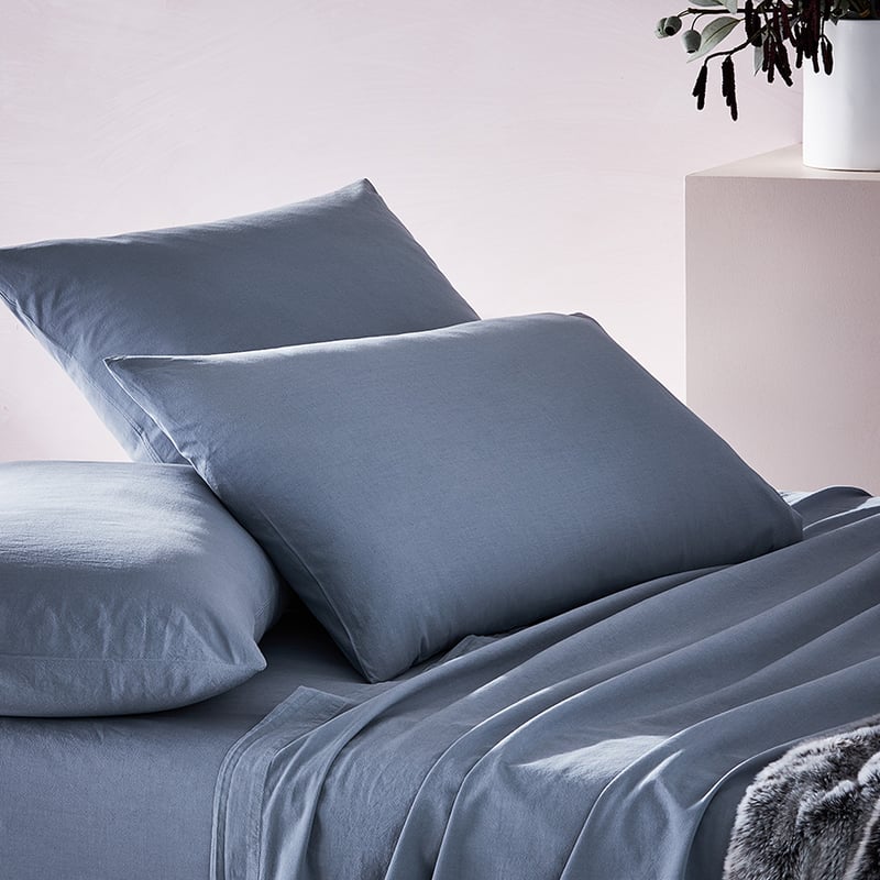 Stonewashed Cotton Dusty Blue Sheet Separates