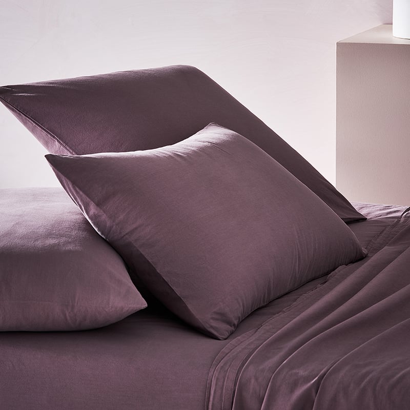 Stonewashed Cotton Mauve Sheet Separates