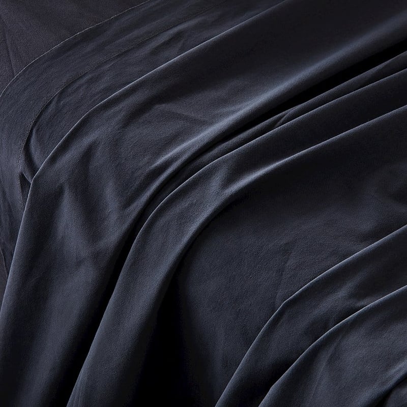 Stonewashed Cotton Charcoal Sheet Separates