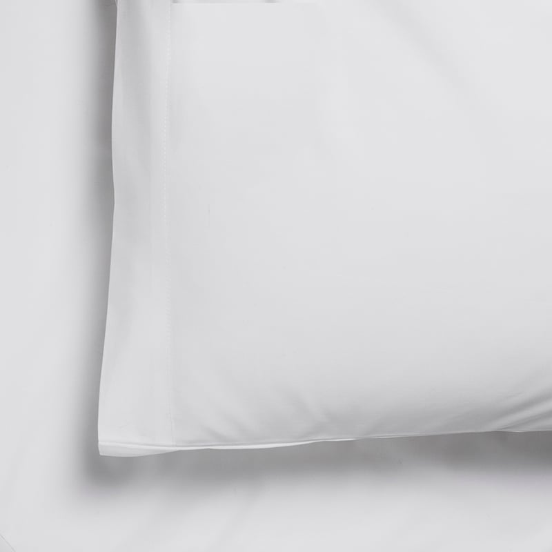Bamboo Cotton Percale 400TC Sheet Set White