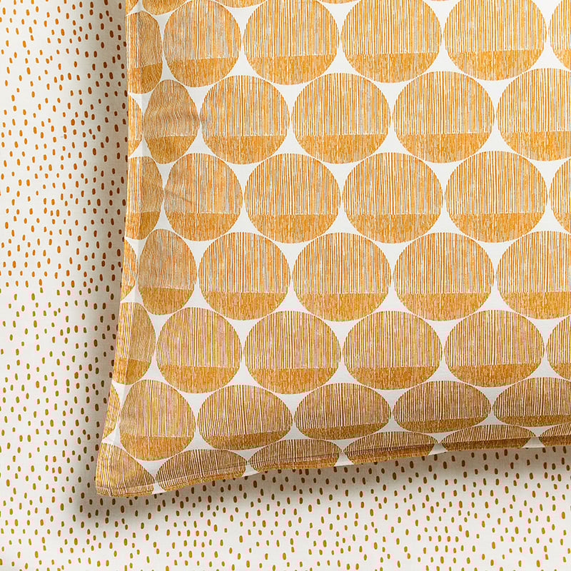 Stonewashed Printed Cotton Dijon Spot Sheet Separates