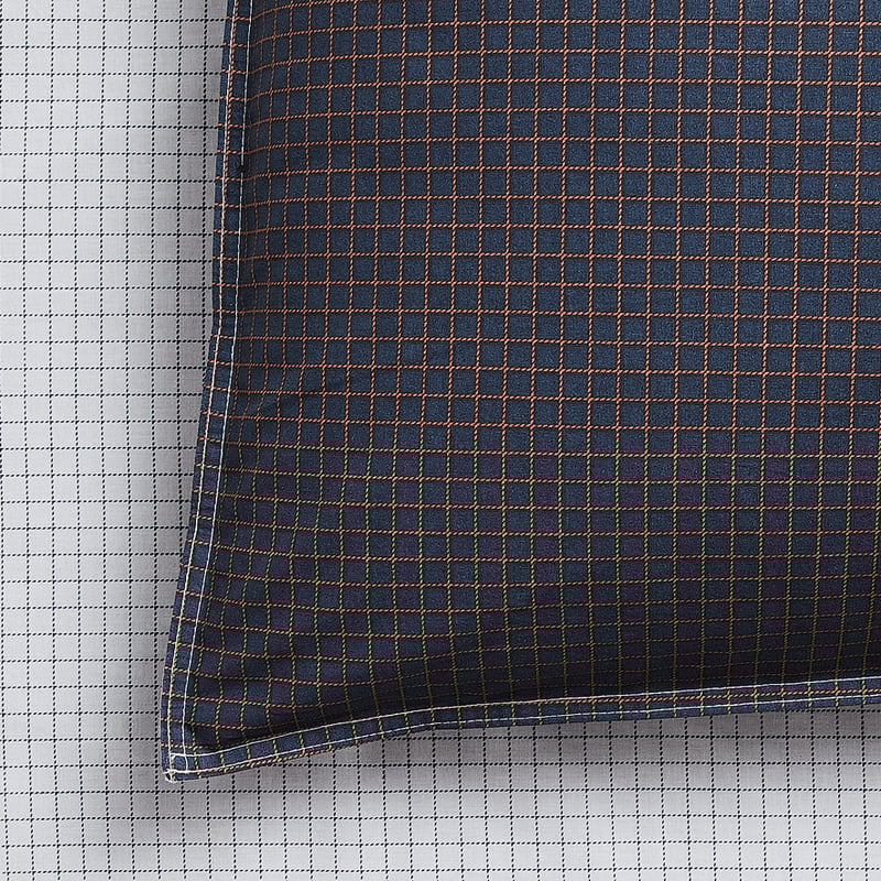 Stonewashed Printed Cotton Ink Grid Sheet Separates