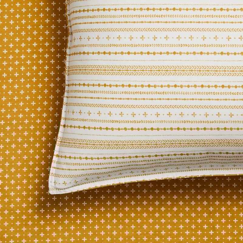 Stonewashed Printed Cotton Spice Henna Sheet Separates