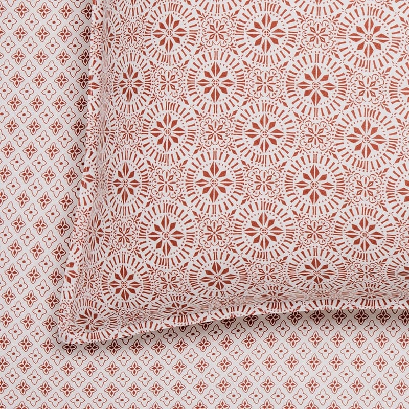 Stonewashed Printed Cotton Clay Tile Sheet Separates