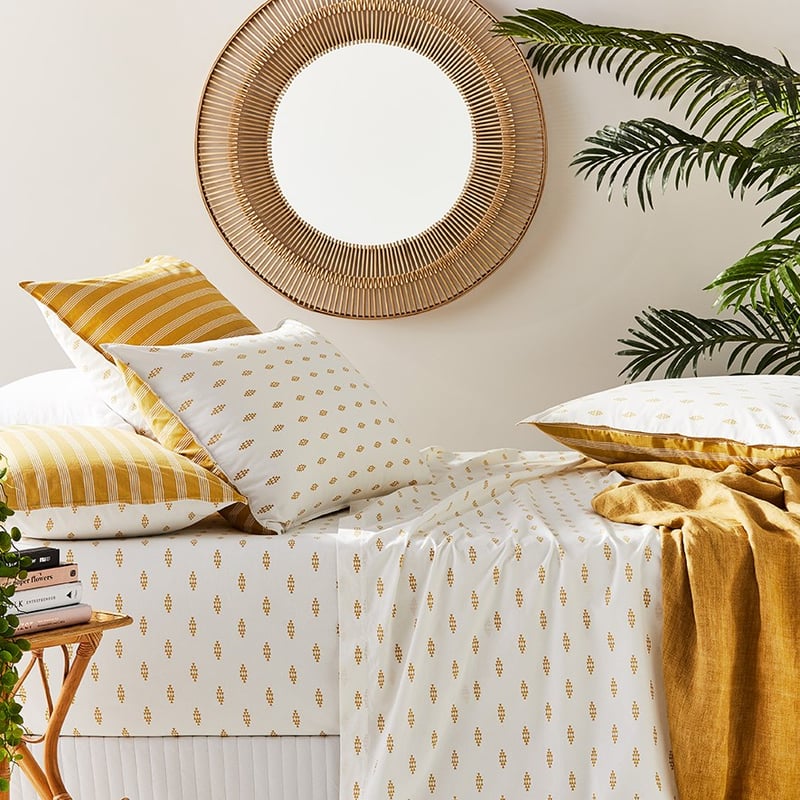 Stonewashed Printed Cotton Flax Triangle Sheet Separates