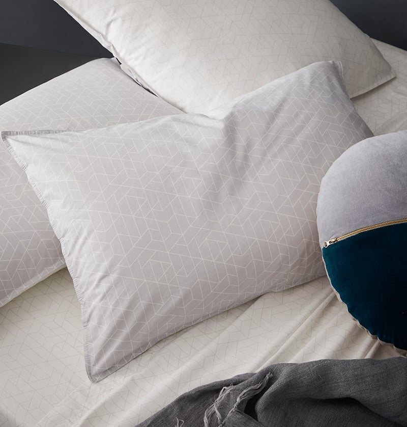 Stonewashed Cotton Sheet Separates in Grey Hex
