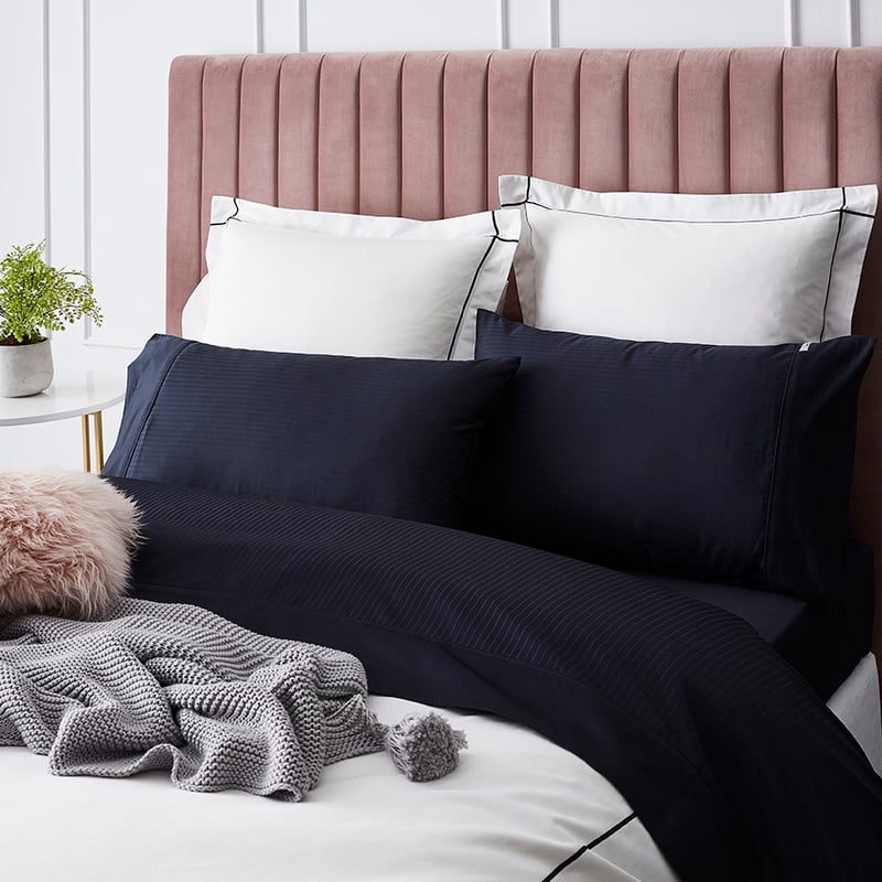 Luxury Collection 1000TC Stripe Midnight Sheet Set