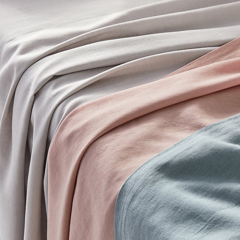 Bamboo Linen Pink Sheet Separates