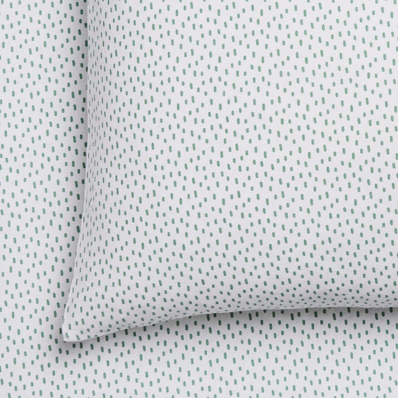 Novelty Printed Green Fleck Flannelette Sheet Set