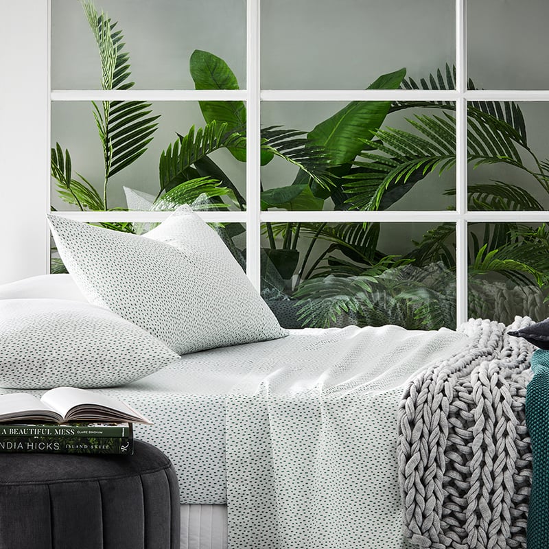 Novelty Printed Green Fleck Flannelette Sheet Set