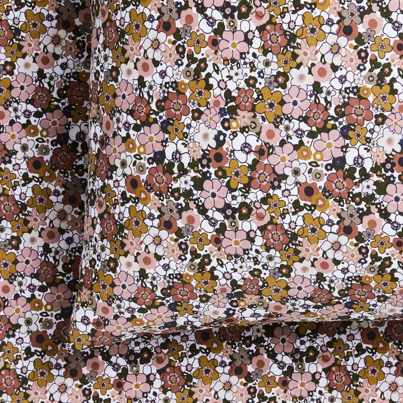 Printed Retro Floral Sheet Set