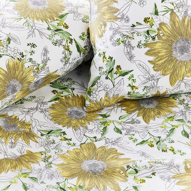 Printed Sunflowers Sheet Set