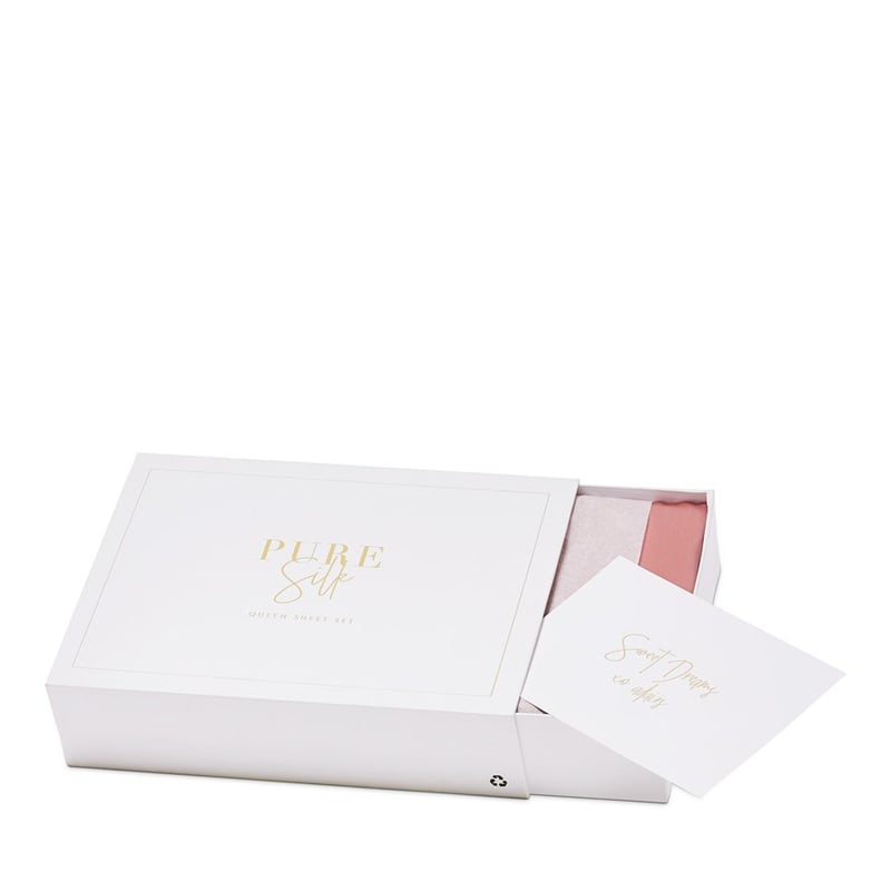 Pure Silk Queen French Rose Sheet Set