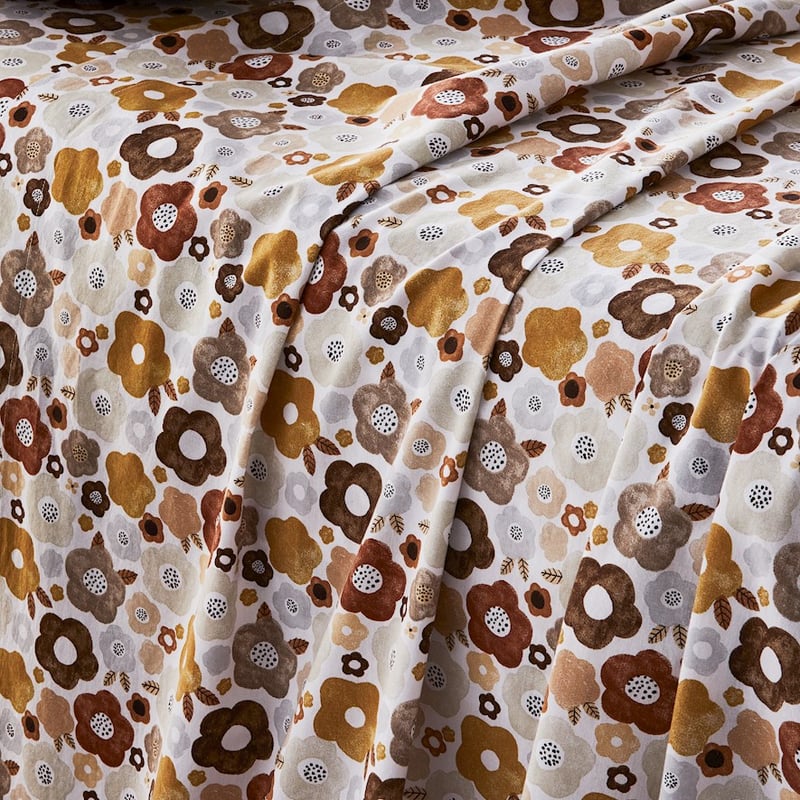 Printed Earthy Floral Sheet Set