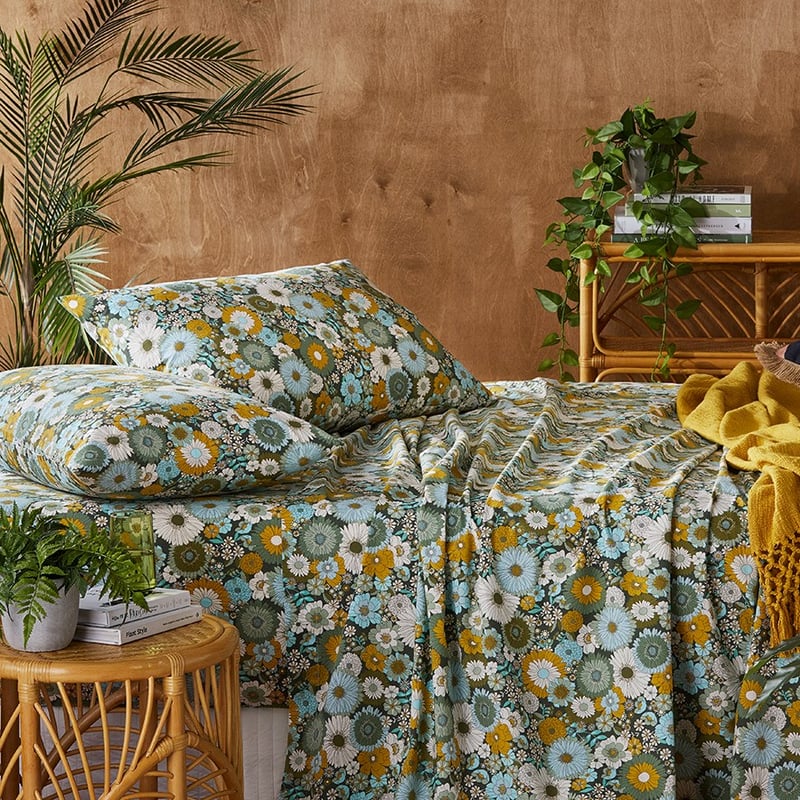 Printed Penny Floral Sheet Set