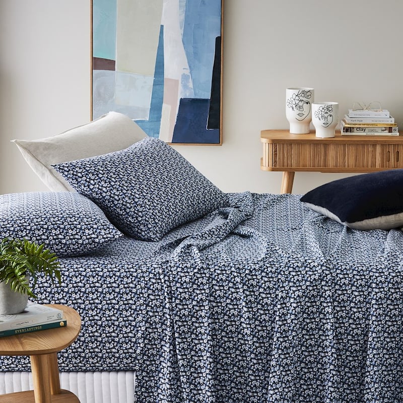 Printed Midnight Floral Sheet Set