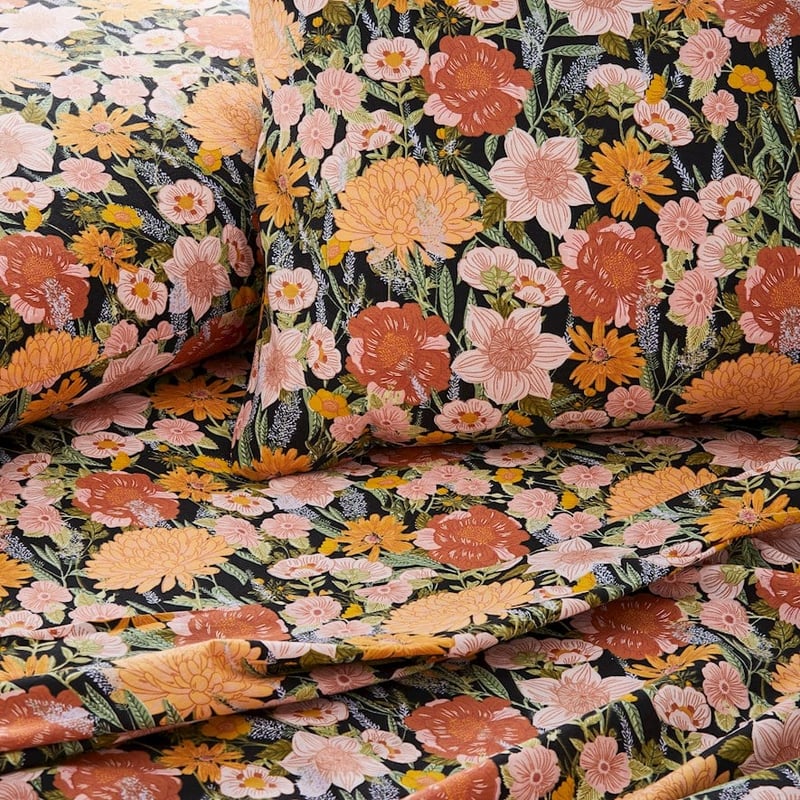 Printed Night Garden Sheet Set