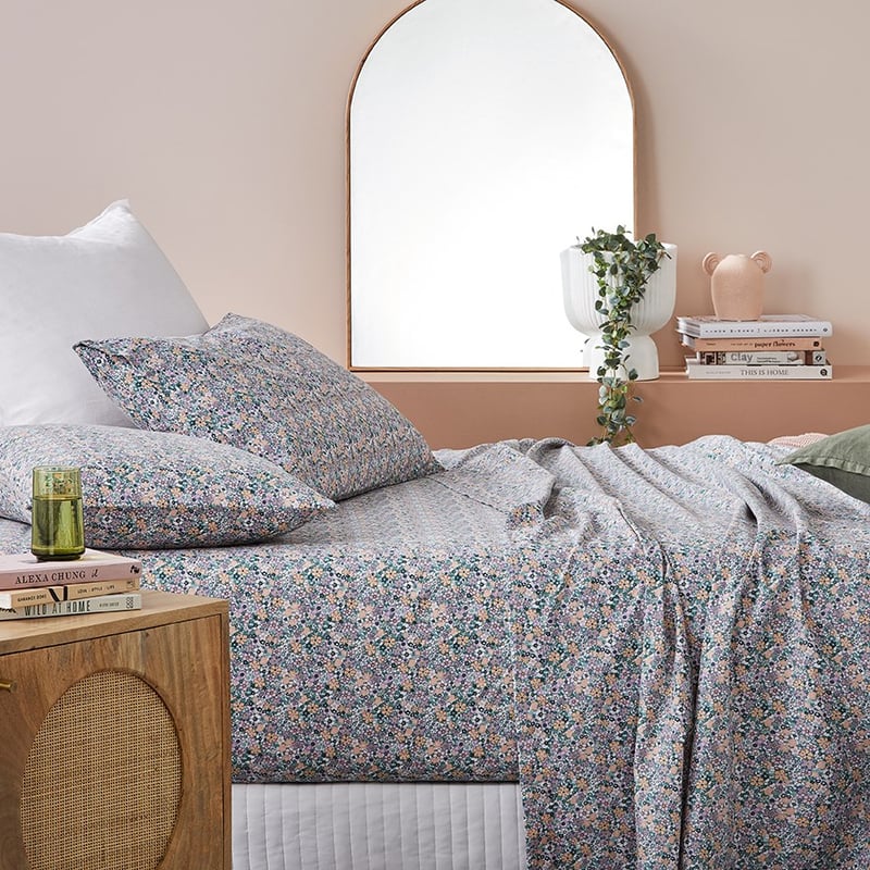 Printed Sherbet Floral Sheet Set