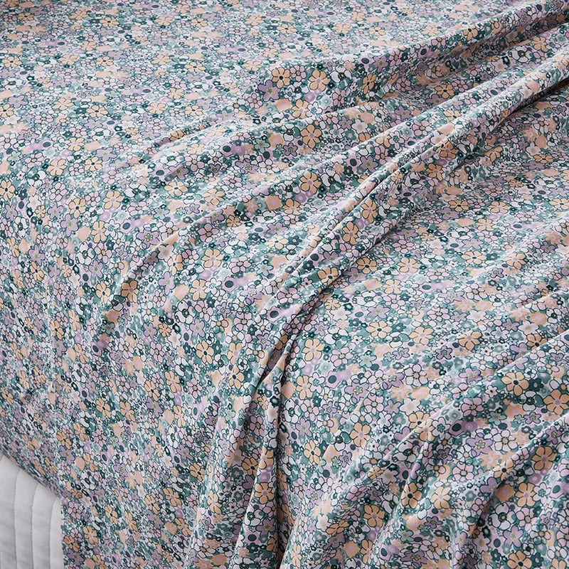 Printed Sherbet Floral Sheet Set