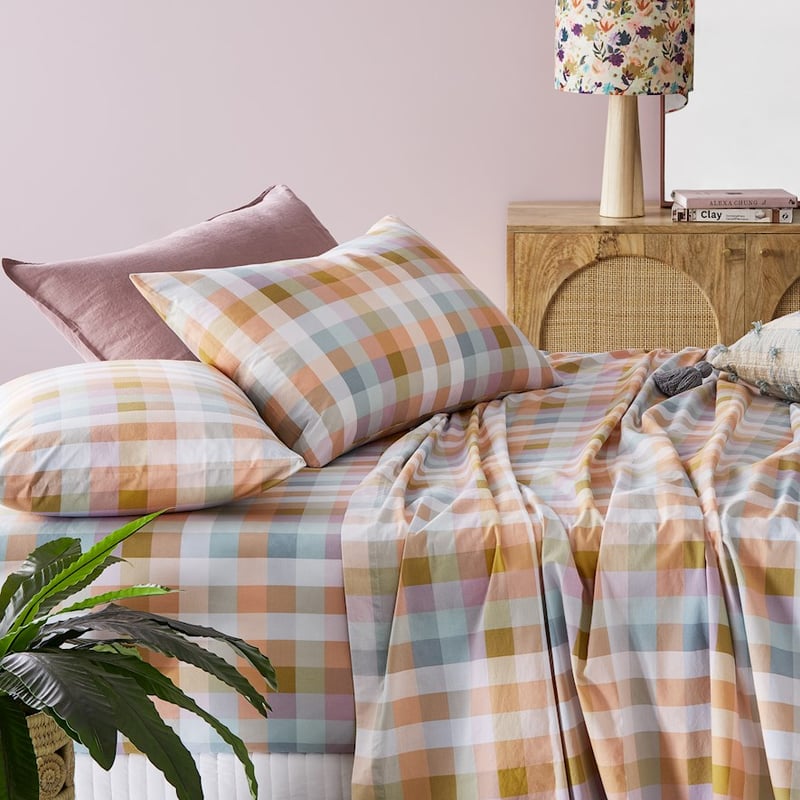 Soulful Check Printed Sheet Set