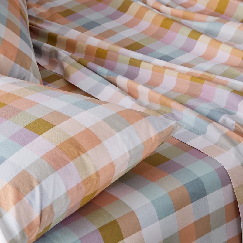 Soulful Check Printed Sheet Set