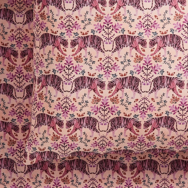 Printed Pink Tiger Sheet Set