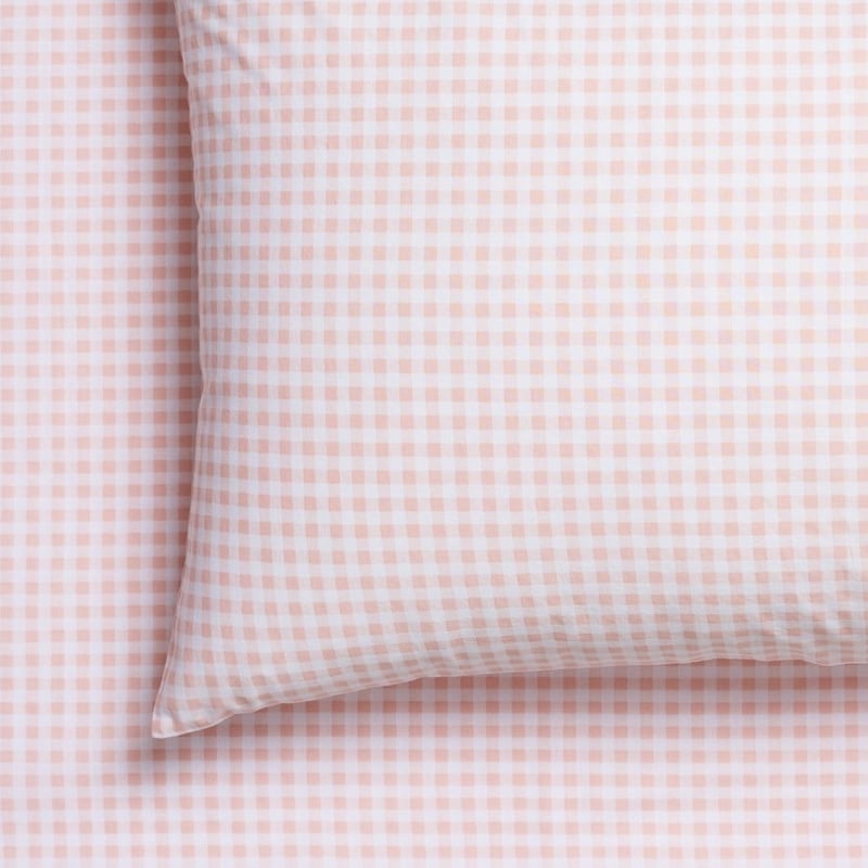 Printed Rose Gingham Sheet Set