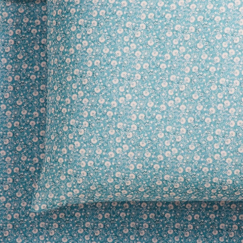Printed Turquoise Woodblock Sheet Set