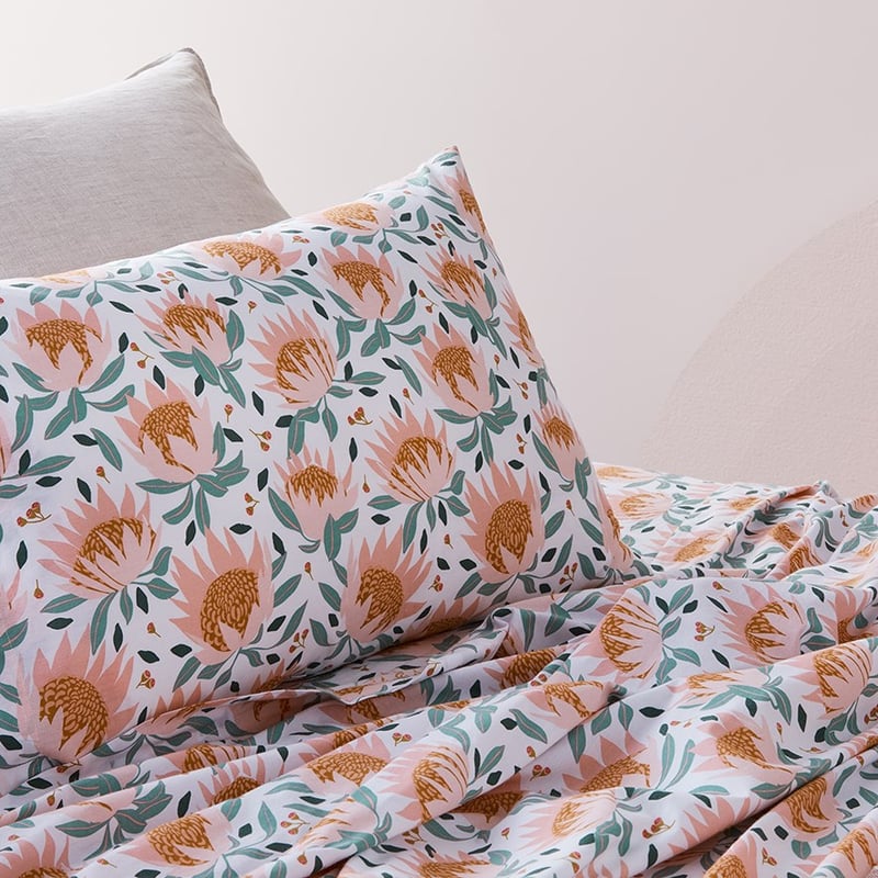 Printed Waratah Sheet Set
