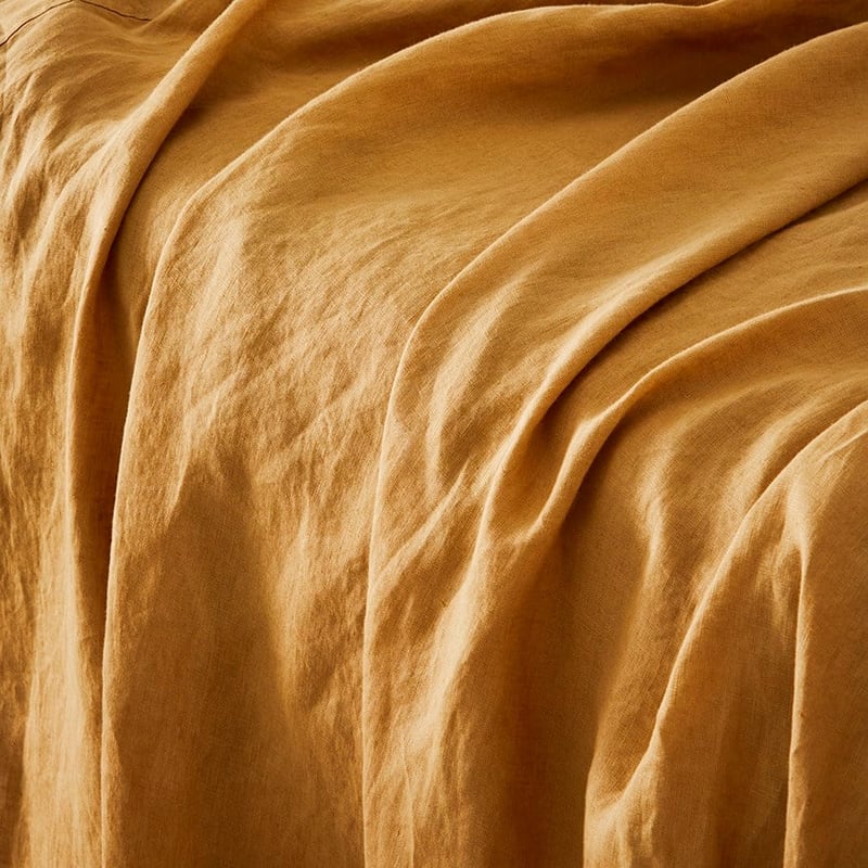 Vintage Washed Linen Cashew Sheet Separates