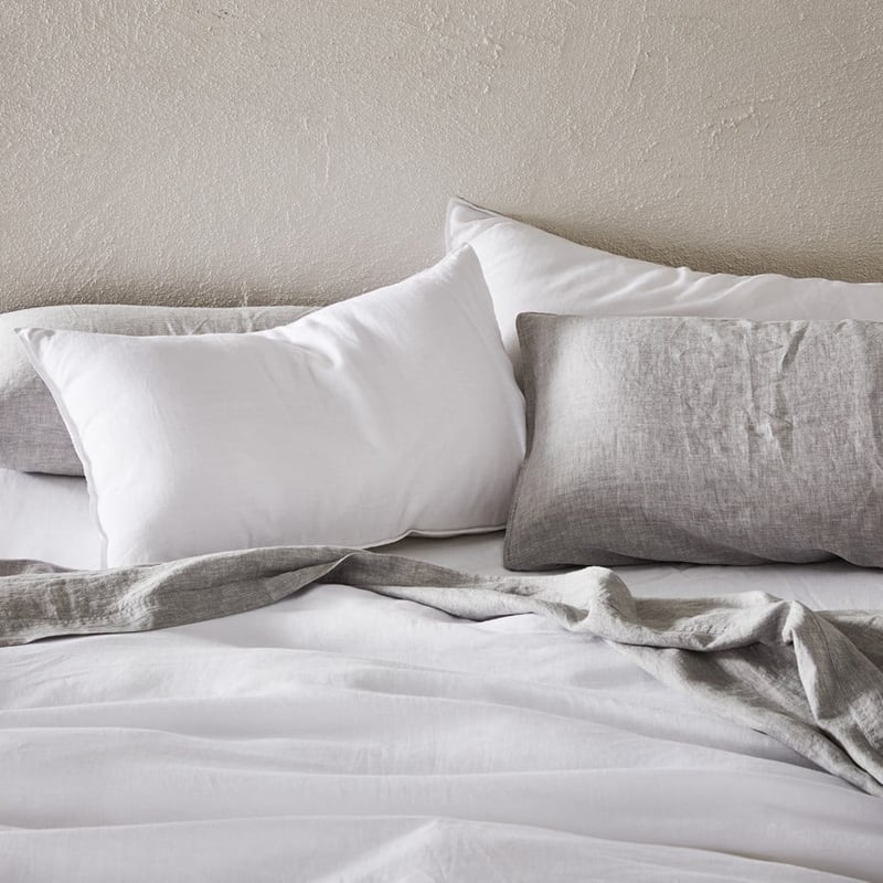 Vintage Washed Linen Grey Marle Sheet Set