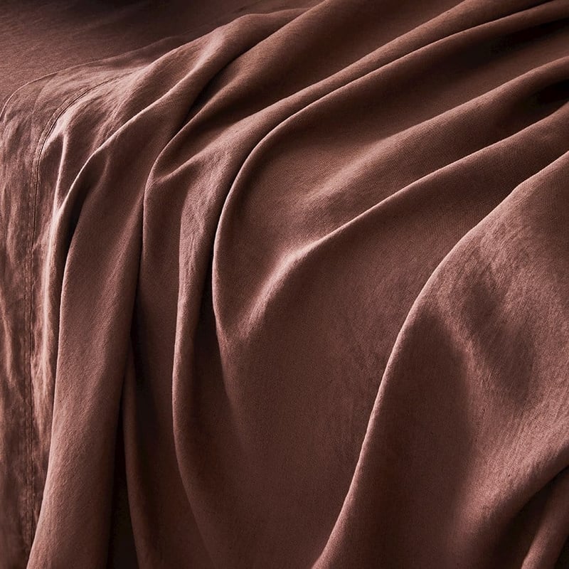 Vintage Washed Linen Nutmeg Sheet Sets