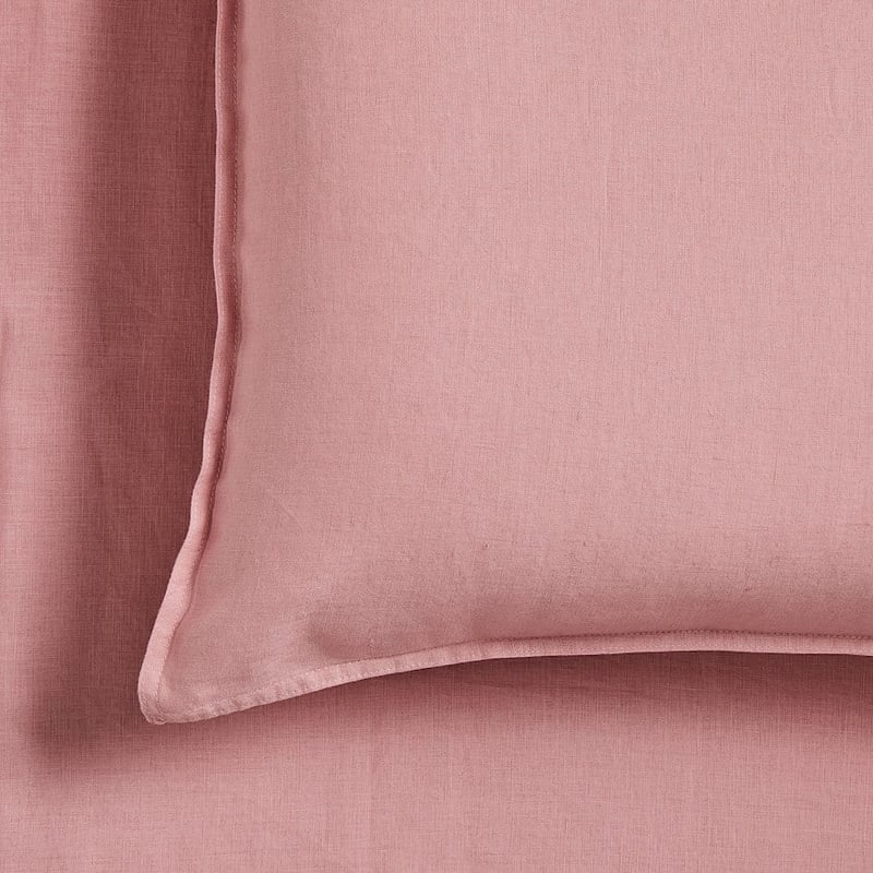 Vintage Washed Linen Rose Quartz Sheet Set