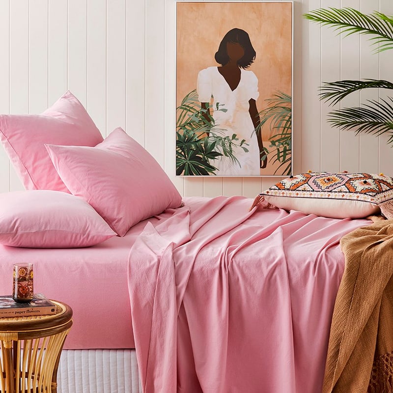 Stonewashed Cotton Fairy Floss Sheet Separates