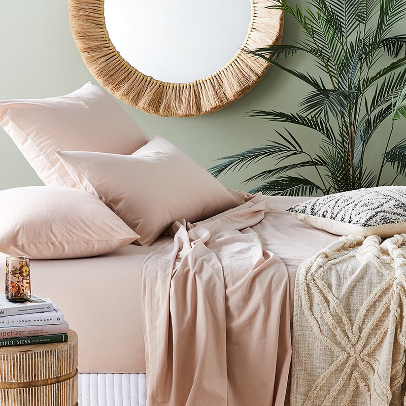 Stonewashed Cotton Nude Sheet Separates