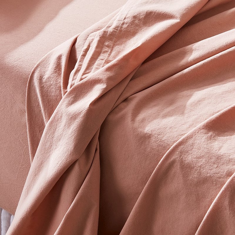Stonewashed Cotton Peach Sheet Separates